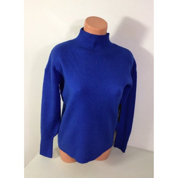 Tahari Blue Turtleneck Sweater Womens Small New - Picture 1 of 8